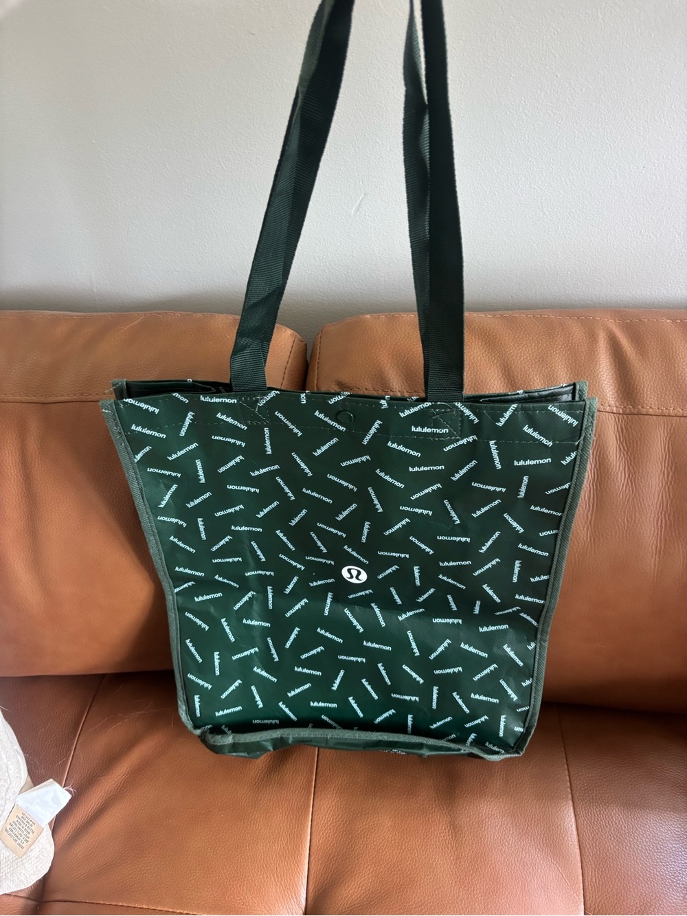 lululemon athletica Forest Green Logo Print Tote